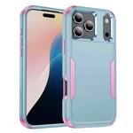 For iPhone 17 Pro Max Commuter Shockproof TPU + PC Phone Case(Grey Green+Pink)