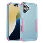 For iPhone 17 Commuter Shockproof TPU + PC Phone Case(Grey Green+Pink)