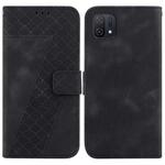 For OPPO A16K 7-shaped Embossed Leather Phone Case(Black)