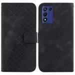 For OPPO K9s 5G 7-shaped Embossed Leather Phone Case(Black)