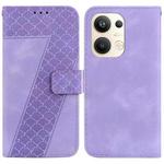 For OPPO Reno9 Pro+ 7-shaped Embossed Leather Phone Case(Purple)