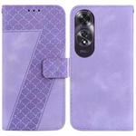 For OPPO A60 4G Seven-shaped Embossed Leather Phone Case(Purple)