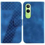 For OPPO K12x 7-shaped Embossed Leather Phone Case(Blue)