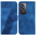 For OPPO Reno12 Pro 5G Global 7-shaped Embossed Leather Phone Case(Blue)