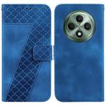 For OPPO Reno12 F 5G Seven-shaped Embossed Leather Phone Case(Blue)