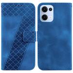 For OPPO Reno13 Global Seven-shaped Embossed Leather Phone Case(Blue)