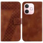 For OPPO A5 Pro 5G Seven-shaped Embossed Leather Phone Case(Brown)