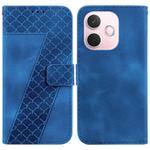 For OPPO A5 Pro 5G Seven-shaped Embossed Leather Phone Case(Blue)