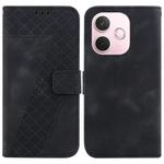 For OPPO A5 Pro 5G Seven-shaped Embossed Leather Phone Case(Black)