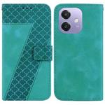 For OPPO A5x 5G / A3 4G / 5G / A3x 4G / 5G Seven-shaped Embossed Leather Phone Case(Green)