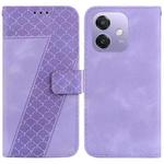 For OPPO A5x 5G / A3 4G / 5G / A3x 4G / 5G Seven-shaped Embossed Leather Phone Case(Purple)
