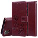 For Huawei Honor 9S Rose Embossed Horizontal Flip PU Leather Case with Holder & Card Slots & Wallet(Brown)