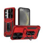 For Samsung Galaxy S24 5G Camshield Robot TPU Hybrid PC Phone Case(Red)