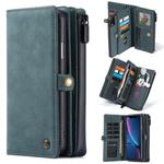 For iPhone XR CaseMe 018 Detachable Multi-functional Horizontal Flip Leather Case with Card Slot & Holder & Zipper Wallet & Photo Frame(Blue)