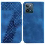 For Realme C31 7-shaped Embossed Leather Phone Case(Blue)
