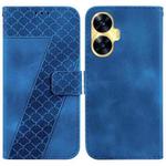 For Realme C55 7-shaped Embossed Leather Phone Case(Blue)