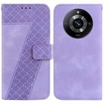 For Realme 11 Pro 5G/11 Pro+ 5G/Narzo 60 Pro 5G 7-shaped Embossed Leather Phone Case(Purple)
