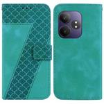 For Realme GT 6 / GT 6T / GT Neo6 / GT Neo6 SE Seven-shaped Embossed Leather Phone Case(Green)