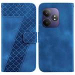 For Realme GT 6 / GT 6T / GT Neo6 / GT Neo6 SE Seven-shaped Embossed Leather Phone Case(Blue)