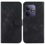 For Realme GT 6 / GT 6T / GT Neo6 / GT Neo6 SE Seven-shaped Embossed Leather Phone Case(Black)