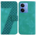 For Realme Neo7 SE Seven-shaped Embossed Leather Phone Case(Green)