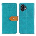 For Nothing Phone 2 European Floral Embossed Leather Phone Case(Blue)