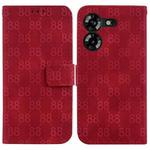 For Tecno Pova 5 Double 8-shaped Embossed Leather Phone Case(Red)