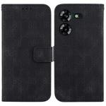 For Tecno Pova 5 Double 8-shaped Embossed Leather Phone Case(Black)