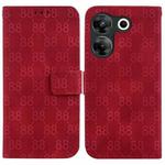 For Tecno Camon 20 Pro 5G Double 8-shaped Embossed Leather Phone Case(Red)