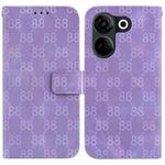 For Tecno Camon 20 Pro 4G / Camon 20 Double 8-shaped Embossed Leather Phone Case(Purple)