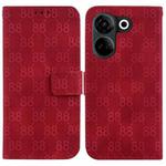 For Tecno Camon 20 Pro 4G / Camon 20 Double 8-shaped Embossed Leather Phone Case(Red)