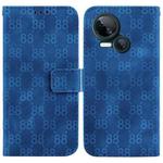 For Tecno Spark 10 5G Double 8-shaped Embossed Leather Phone Case(Blue)