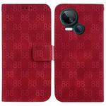 For Tecno Spark 10 5G Double 8-shaped Embossed Leather Phone Case(Red)