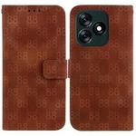 For Tecno Spark 10 4G / Spark 10C Double 8-shaped Embossed Leather Phone Case(Brown)