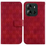 For Tecno Spark Go 2023 / Pop 7 Pro Double 8-shaped Embossed Leather Phone Case(Red)