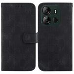 For Tecno Spark Go 2023 / Pop 7 Pro Double 8-shaped Embossed Leather Phone Case(Black)