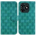 For Tecno Spark 10 Pro Double 8-shaped Embossed Leather Phone Case(Green)