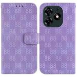 For Tecno Spark 10 Pro Double 8-shaped Embossed Leather Phone Case(Purple)