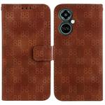 For Tecno Camon 19 Pro 5G Double 8-shaped Embossed Leather Phone Case(Brown)
