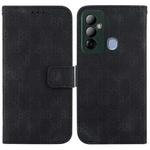 For Tecno Pop 6 Go Double 8-shaped Embossed Leather Phone Case(Black)