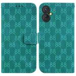 For Tecno Spark 9 Pro / 9T / KH7 Double 8-shaped Embossed Leather Phone Case(Green)