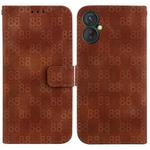For Tecno Spark 9 Pro / 9T / KH7 Double 8-shaped Embossed Leather Phone Case(Brown)