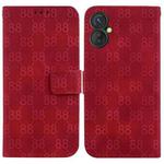 For Tecno Spark 9 Pro / 9T / KH7 Double 8-shaped Embossed Leather Phone Case(Red)