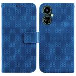 For Tecno Camon 19 Double 8-shaped Embossed Leather Phone Case(Blue)