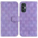 For Tecno Pova 3 / LE7 Double 8-shaped Embossed Leather Phone Case(Purple)