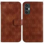 For Tecno Pova 3 / LE7 Double 8-shaped Embossed Leather Phone Case(Brown)