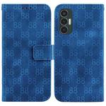 For Tecno Pova 3 / LE7 Double 8-shaped Embossed Leather Phone Case(Blue)
