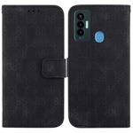 For Tecno Camon 18i Double 8-shaped Embossed Leather Phone Case(Black)