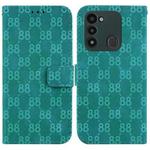 For Tecno Spark Go 2022 / Spark 8C Double 8-shaped Embossed Leather Phone Case(Green)