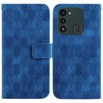 For Tecno Spark Go 2022 / Spark 8C Double 8-shaped Embossed Leather Phone Case(Blue)